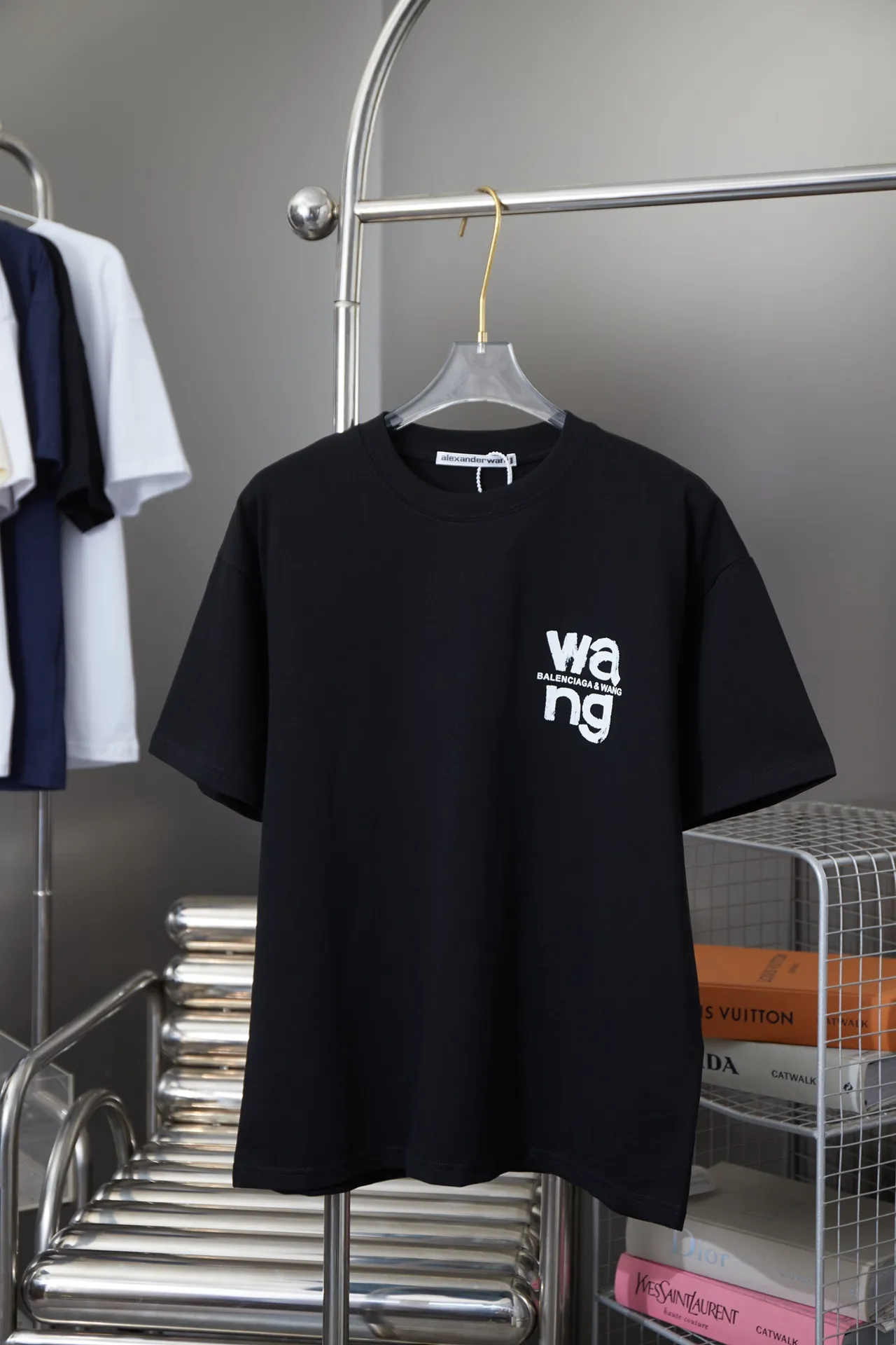 Alexarderwang 25SS New Arrival logo 100% 32 1X 1 ：Black/White Size：S/M/L/XL